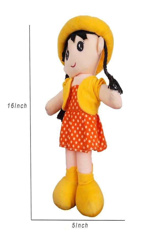DearJoy Cap Rag Doll - Yellow, 40cm - Image 3
